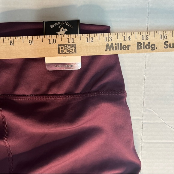 Beverly Hills Polo Club Red Leggings Soft Stretchy Fit - Picture 3 of 7